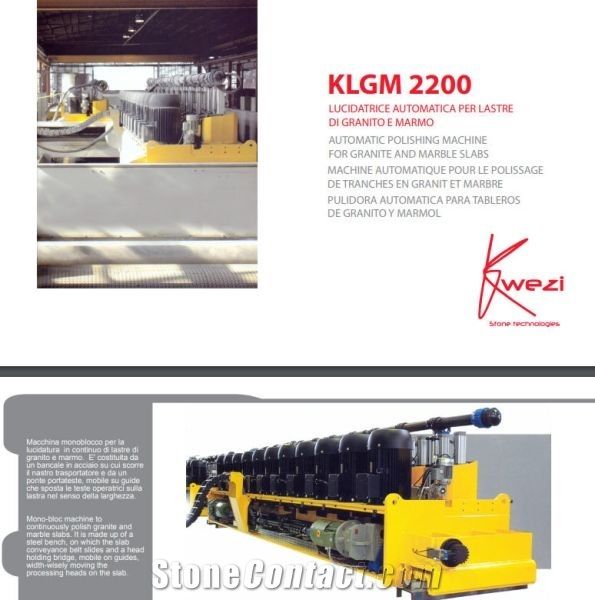 Klgm 2200 Marble And Granite Slabs Polishing Machine Bstone Granite Slabs Polishing Machine